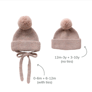 Pink Baby Beanie - Adorable Infant Headwear for Style and Comfort