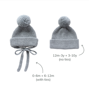 Heather Gray Baby Beanie - Stylish and Comfortable Infant Headwear