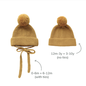 Yellow Baby Beanie - Stylish and Comfortable Infant Headwear