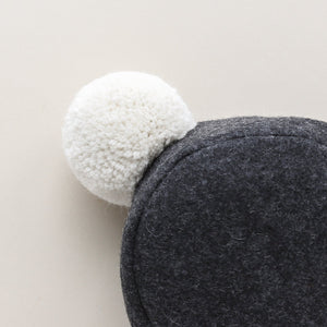 Practically Perfect Charcoal Pom Bonnet