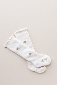 Ruffled Mushroom Baby Socks