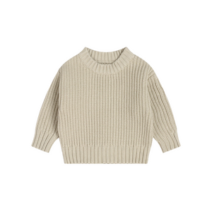 Flax Chunky Knit Pullover Sweater