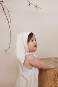 Practically Perfect Ivory Bunny Bonnet Cotton-Lined