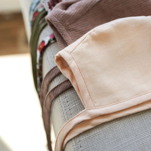 Peach Linen Bonnet Cotton-Lined