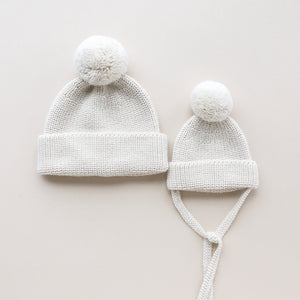 White Baby Beanie - Soft and Cozy Infant Headwear