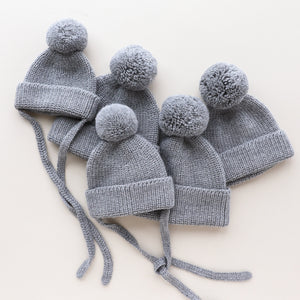 Heather Gray Baby Beanie - Stylish and Comfortable Infant Headwear