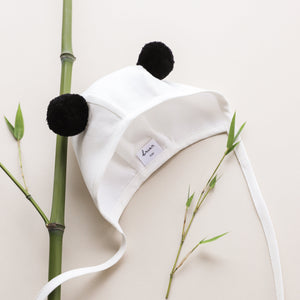 Panda Bonnet, Cotton-Lined, by Briar Baby – Briar Baby®