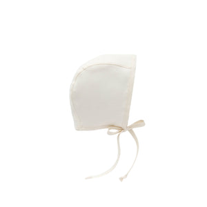 Ivory Linen Bonnet Silk-Lined
