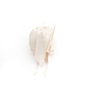 Practically Perfect Ivory Bunny Bonnet Cotton-Lined
