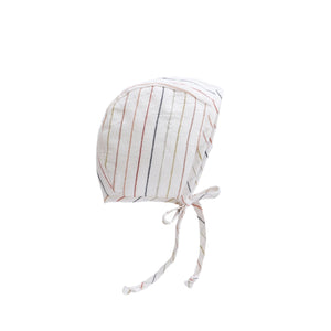 Sunset Stripe Linen Bonnet Cotton-Lined